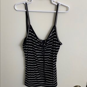 Black and white striped tank top